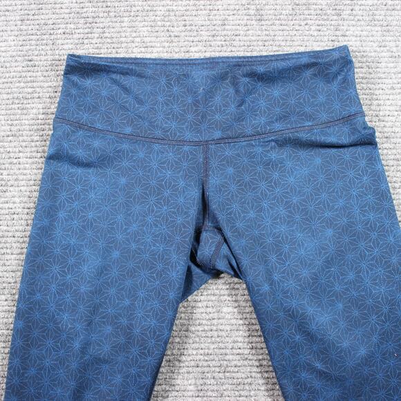 Lululemon Wunder Under Crop Women 6 Blue Geo Star Print 22” High Rise - Picture 3 of 9